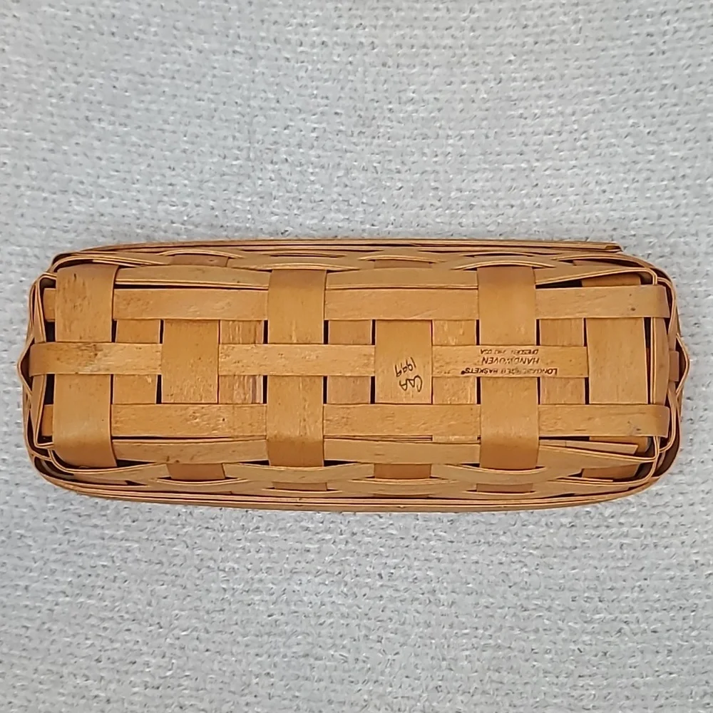 Longaberger Handmade Woven Vintage 1999 Classic Cracker Basket 14508 with Insert